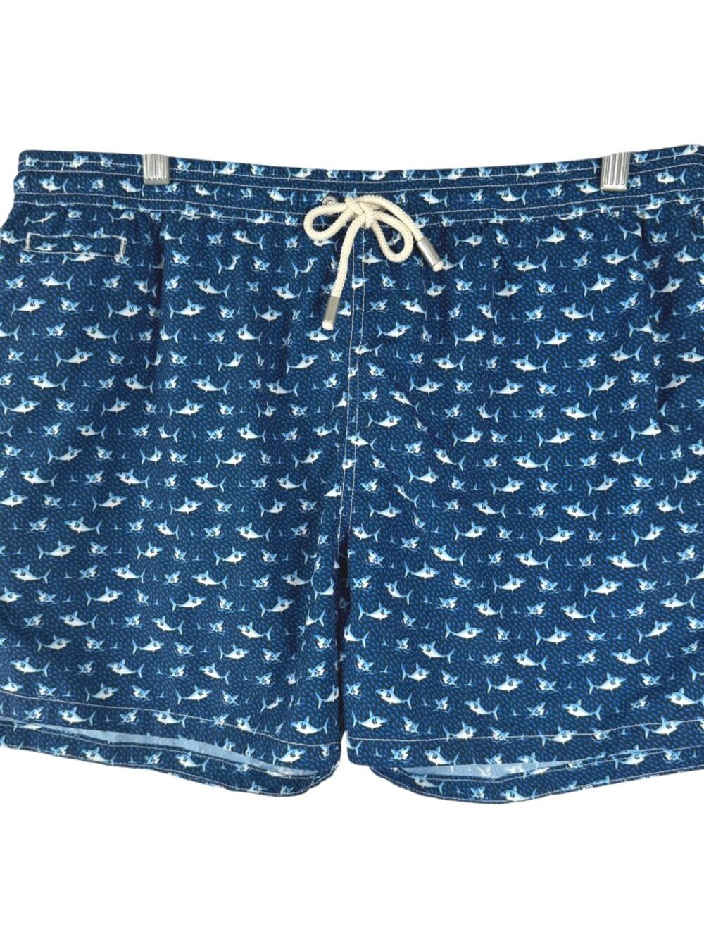 MC2 Saint Barth Swim Trunks Shorts Mens 2XL Shark Print Blue Beach Surf SS-2391